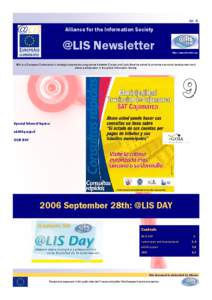 Vol. IX  Alliance for the Information Society @LIS Newsletter