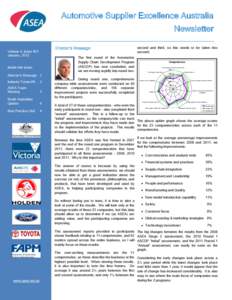 Automotive Supplier Excellence Australia Newsletter Director’s Message Volume 4, Issue #01 January, 2012