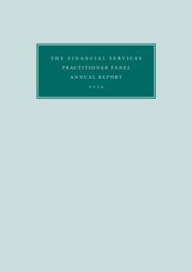 THE  FINANCIAL SERVICES PRACTITIONER PANEL ANNUAL REPORT