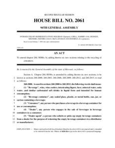 SECOND REGULAR SESSION  HOUSE BILL NO[removed]94TH GENERAL ASSEMBLY INTRODUCED BY REPRESENTATIVES HOLSMAN (Sponsor), GRILL, HARRIS (110), HODGES, MEINERS, OXFORD, DAUS, McCLANAHAN AND ROORDA (Co-sponsors).