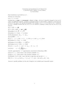 Corrections and emendations (as of 12mar14) for A Practical Guide to Splines (revised edition) by Carl de Boor Each emendation is preceded by an ‘e’. All items are of the form a/b/c: A --> B [C]