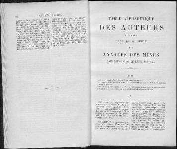 OBJETS DIVERS.  50 mines et de carrières de 11892 à  Bull.) :1892, II, 112 ; 1893,