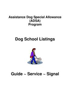 Assistance Dog Special Allowance (ADSA)