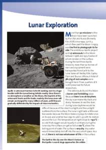 Lunar Exploration M ore than 50 missions to the Moon have been launched by the USA and Russia (formerly