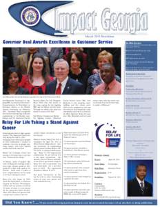 March 2011 Newsletter  Governor Deal Awards Excellence in Customer Service In this Issue: