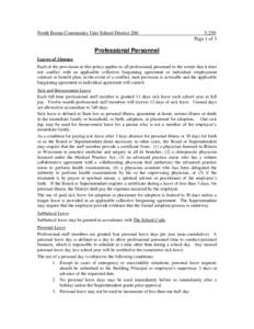 North Boone Community Unit School District[removed]:250 Page 1 of 3  Professional Personnel