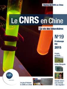 Bureau du CNRS en Chine  Le CNRS en Chine La vie des laboratoires  N 19