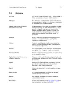 Phoenix Copper Leach Project Draft EIS[removed] – Glossary
