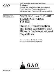 United States Government Accountability Office  GAO Testimony Before the Subcommittee on Aviation,