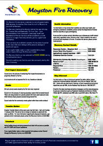 Moyston Fire Recovery The Moyston Fire has been contained at a size of approximately 5000 hectares. It stretches 51km from the north of Moyston to just north of Maroona. The Recovery Centre at the Moyston Hall will be op