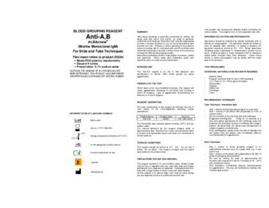 Microsoft Word - Package Insert - ALBAclone _Alba Bioscience Limited_ Anti-A, B Alpha Reagent.doc