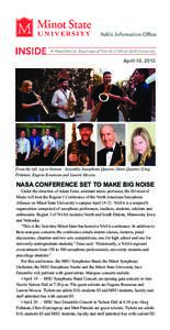 April 10, 2013  From the left, top to bottom: Assembly Saxophone Quartet, Oasis Quartet, Greg Fishman, Eugene Rousseau and Lauren Meccia.  NASA CONFERENCE SET TO MAKE BIG NOISE