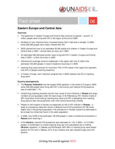 UNAIDS Fact sheet: Eastern Europe and Central Asia