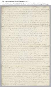 Copy of Will of Henrietta Thornton, February 16, 1877 Foster Hall Collection, CAM.FHC[removed], Center for American Music, University of Pittsburgh. Copy of Will of Henrietta Thornton, February 16, 1877 Foster Hall Colle