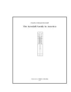 Charles Edmund Kendall  The Kendall Family in America Vancouver, British Columbia 1937