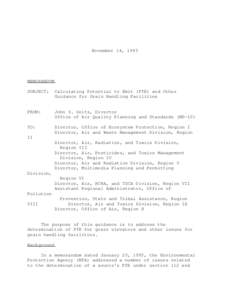 Pollution / United States Environmental Protection Agency / Air dispersion modeling / Grain elevator / Air pollution in the United States / Elevator / Clean Air Act / AP 42 Compilation of Air Pollutant Emission Factors / New Source Performance Standard / Air pollution / Emission standards / Environment