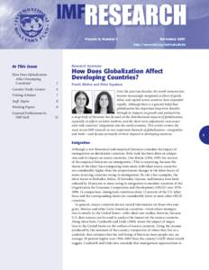 IMF Research Bulletin, volume 8, number 3; September 2007.