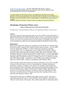 Academic Exchange Quarterly Fall 2013 ISSNVolume 17, Issue 3 To cite, use print source rather than this on-line version which may not reflect print copy format requirements or text lay-out and pagination. This