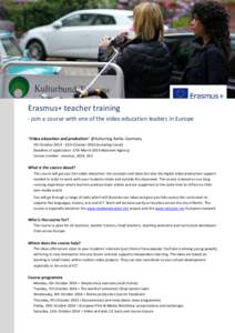 erasmus+ video education course 2014