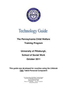 The Pennsylvania Child Welfare Training Program University of Pittsburgh, School of Social Work October 2011