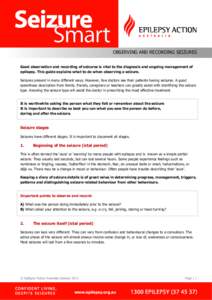 Microsoft Word - Seizure Smart - Observing & Recording Seizures