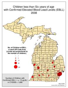 Children less than Six years of age with Confirmed Elevated Blood Lead Levels (EBLL[removed]Keweenaw  Houghton
