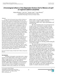 Journal of Marine Animals and Their Ecology Copyright © 2008 Oceanographic Environmental Research Society Vol 3, No 2, 2010 Printed in Canada