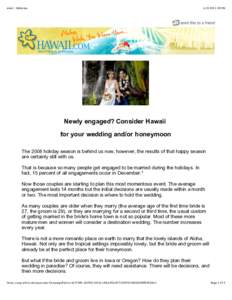 email : Webview:38 PM Newly engaged? Consider Hawaii for your wedding and/or honeymoon