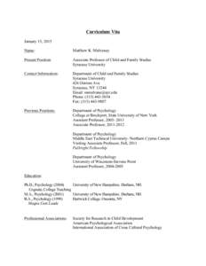 Microsoft Word - Mulvaney CV 2015.docx