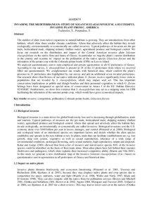 A04ID079 INVADING THE MEDITERRANEAN: STUDY OF SOLANUM ELAEAGNIFOLIUM, A SUCCESSFUL INVASIVE PLANT FROM C. AMERICA