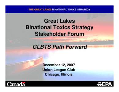 GLBTS Stakeholder Forum - Path Forward - December 2007