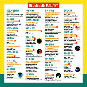 DECEMBER/JANUARY 5 DEC – 28 MAR SUN 14 DEC  11 – 17 JAN