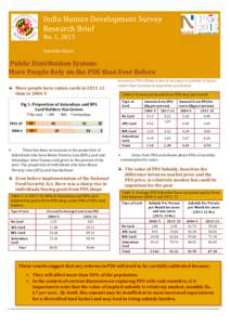 India	
  Human	
  Development	
  Survey	
   Research	
  Brief	
      No.	
  1,	
  2015	
  