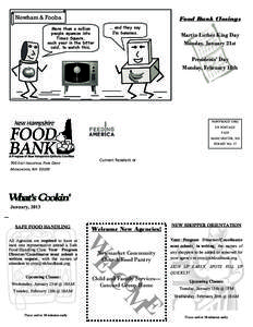 Newham & Fooba  Food Bank Closings More than a million people squeeze into