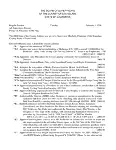 February 5, [removed]Board of Supervisors Minutes