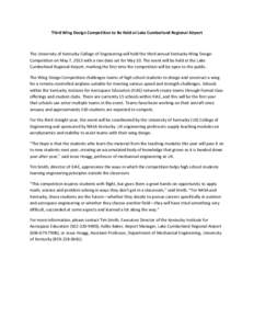 Cornell University College of Engineering / Association of Public and Land-Grant Universities / North Central Association of Colleges and Schools / United States / Education / Oak Ridge Associated Universities / Engineering / Kentucky / Aerospace engineering / Lake Cumberland Regional Airport