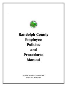 `  Randolph County Employee Policies and