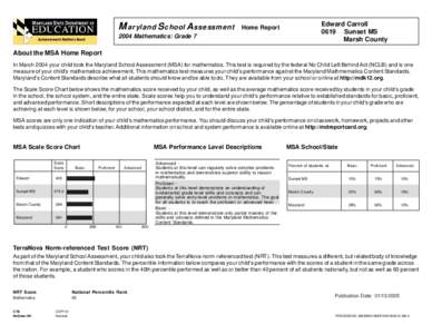 #MSA Home Report Math_04282006.pmd