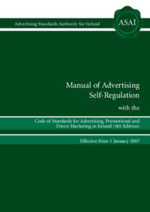 Advertising Standards Authority for Ireland  ASAI Manual of Advertising Self-Regulation