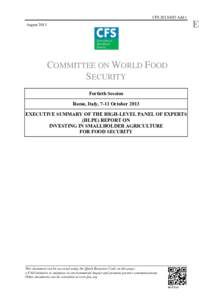 Land use / Anti-globalization / Food sovereignty / Sovereignty / Food security / Smallholder agriculture / Committee on World Food Security / Land reform / Contract farming / Food politics / Agriculture / Land management