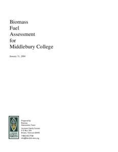 Biomass Fuel Assessment for Middlebury College January 31, 2004