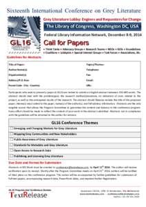 Microsoft Word - GL16 Call for Papers