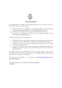 Kingdom of the Netherlands / Central Bank of Curaçao and Sint Maarten / Economy of Sint Maarten / Annual percentage rate / Curaçao / Sint Maarten / Annual percentage yield / Finance / Politics of the Netherlands / Interest rates / United States federal banking legislation / Personal finance