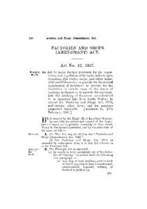 United Kingdom mines and quarries regulation / United Kingdom labour law / United Kingdom / Factory and Workshop Act