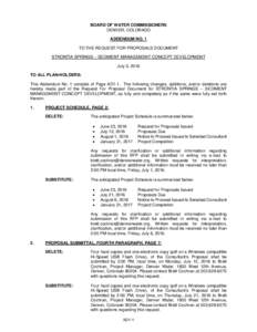 Strontia Springs Sediment RFP: Addendum No. 1