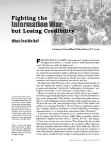 What Can We Do? Lieutenant Colonel Rumi Nielson-Green, U.S. Army F  Lieutenant Colonel Rumi NielsonGreen currently serves as the Deputy