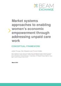Market systems approaches to enabling women’s economic empowerment through addressing unpaid care work