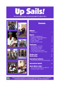Up Sails! The international letter of Faith and Light N° 24 March 2015 Contents  Editorial