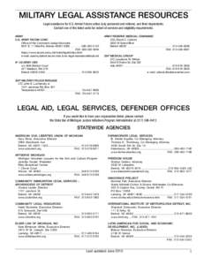 Legal Assistance Resources