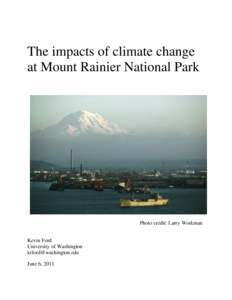 Cascade Range / Oxygen / Ozone depletion / Disinfectants / Environmental chemistry / Ozone / Nisqually Glacier / Tropospheric ozone / Mount Rainier / Geology / Volcanology / Volcanism